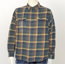 Orvis Big Bear Shirt Jacket Mens XL Blue Plaid Heavy Flannel Shacket Poc... - $464.11 MXN