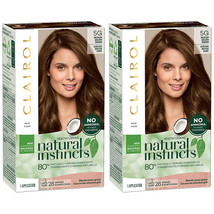 2-New Natural Instincts Clairol Non-Permanent Hair Color, 5G Medium Golden Brown - £21.07 GBP