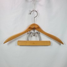 Vintage Wood Coat Hanger Luxury Heavy Duty Suit 18x11 Inch - $22.44