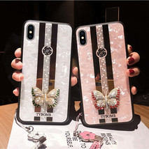 Compatible with Apple, Luxury Diamond Butterfly Mirror iPhone Case - £13.17 GBP