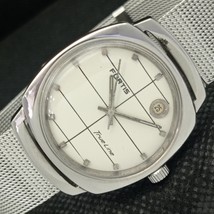 DATE @ 1 VINTAGE FORTIS TRUE LINE AUTOMATIC SWISS MENS WATCH 582-a306015-6 - $128.00