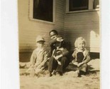 Black Nanny and 3 White Children Black and White Photo - $17.80