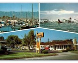 Marina Beach Motel Multiview Santa Barbara California CA UNP Chrome Post... - £2.80 GBP