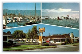 Marina Beach Motel Multiview Santa Barbara California CA UNP Chrome Postcard T7 - £2.80 GBP