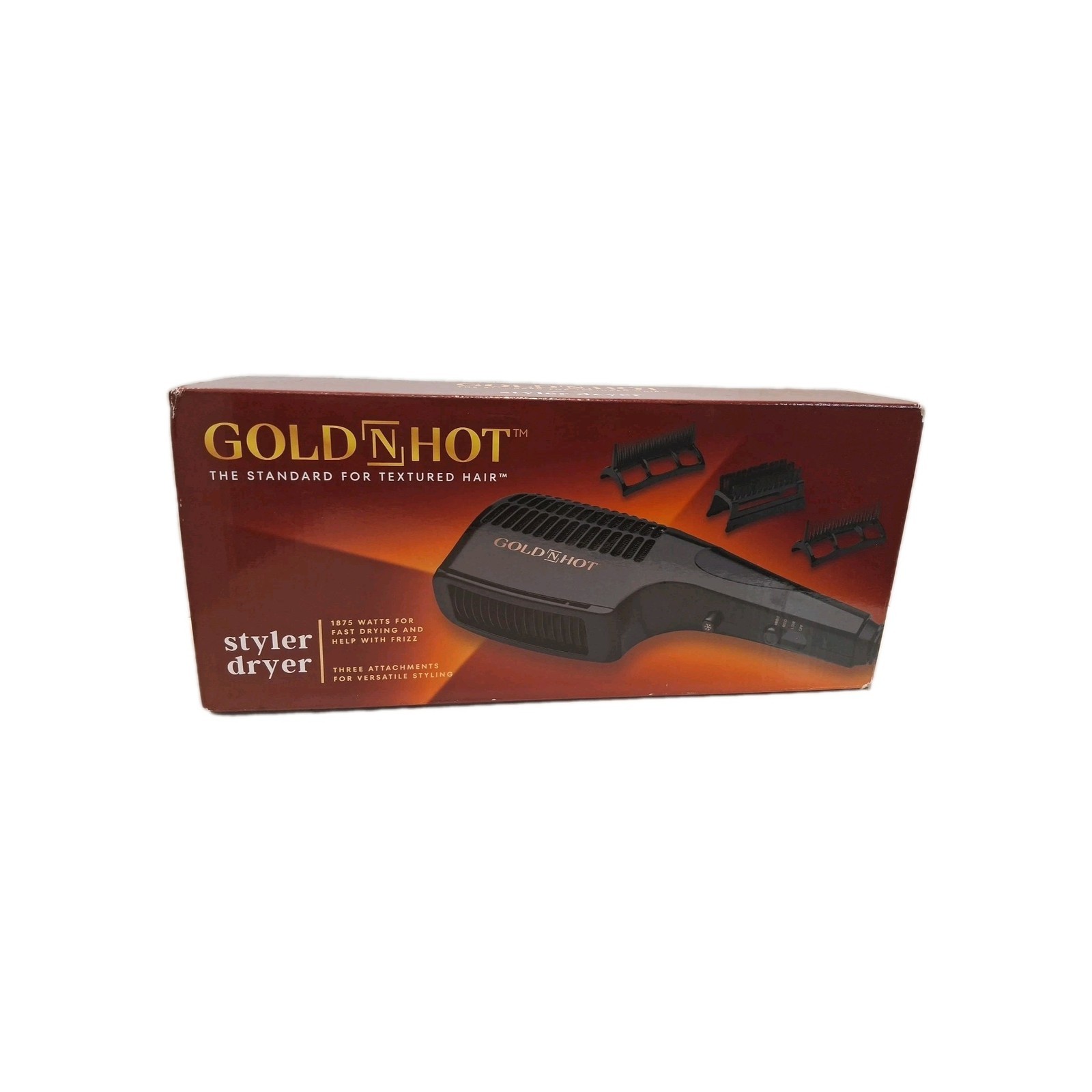 GOLD N HOT 1875 WATT Styler Dryer Pink-Black New For Textured Hair - $39.59