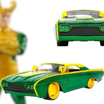 Marvel 1963 Ford Thunderbird &amp; Loki Figure, Jada Hollywood Rides 1:24 - $39.00