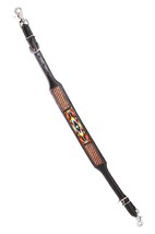 Western Basket Weave Tooled Leather Beaded Wither Breast Collar Strap 10... - $26.72