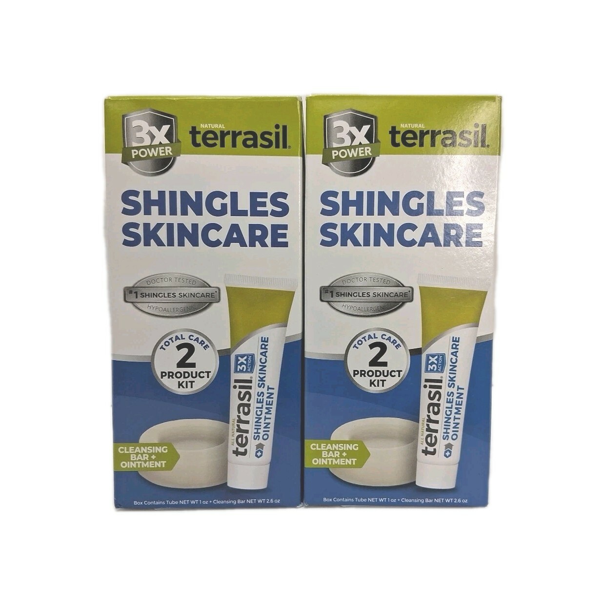 Terrasil Shingles Skincare Cleansing Bar Ointment Set 2.6oz Lot Of 2 New  - $29.69