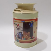 Roger R Nannini Milk Can Tin Country Cat Collectible Canister 6 Inches Tall - $14.83