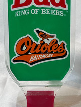 Baltimore Orioles Baseball Bud King Of Beers Acrylic Lucite Keg Pull Tap Handle - $59.35