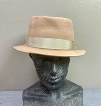 KANGOL Beige Kross Porkpie Hat Size Medium - £27.25 GBP