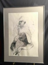 David Tomb Framed Commissioned Pencil Portrait Vintage Art Nude Woman RARE USA - £302.07 GBP