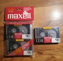 2 Pack Maxell UD-II 90 High Bias Cassette Tapes Sealed Low Distortion + ... - £21.95 GBP