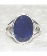 925 Sterling Silver Blue Sapphire Ring Gemstone Ring Handmade Jewelry - £37.62 GBP