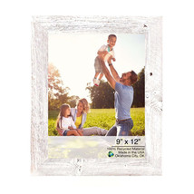 9X12 Rustic White Washed Picture Frame With Plexiglass Holder - £58.89 GBP