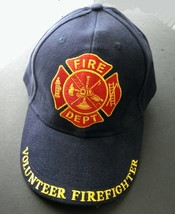 Volunteer Fire Dept Department Firefighter Fighter Embroidered Baseball Cap Hat - £9.70 GBP