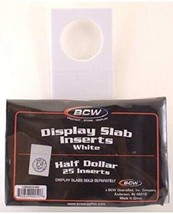  BCW - Half Dollar Foam Inserts for Display Slabs, No Slabs, White - 25 pk - £7.06 GBP