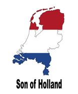 Son of Holland Dutch Netherlands Country Map Flag Poster High Quality Print - £5.50 GBP+