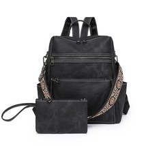 Women Travel Backpack Shoulder Bag Wide Strap Ladies Vintage Daypack Wit... - £36.33 GBP