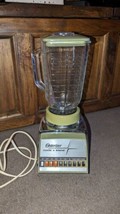 Vintage Oster &quot;Osterizer&quot; Cycle Blend 9 Speed Blender Olive Green &amp; Chrome - $59.39