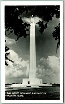 RPPC San Jacinto Monumento Houston Texas Tx Unp Cartolina H2 - £3.04 GBP