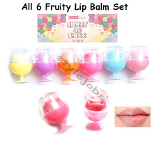 Beauty Treats Sweet As Rose Fruity Moisturize Lip Balm 6 PCS Set - £7.11 GBP