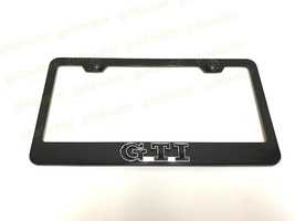3D GTI Badge Emblem Black Powder Coated Metal Steel License Plate Frame ... - $23.92