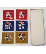 N) Japanese Maneki Neko Lucky Fortune Beckoning Cat Set of Mat Coasters Art - $11.87