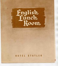 English Lunch Room Dinner Menu Hotel Statler Boston Massachusetts 1943 - £29.58 GBP