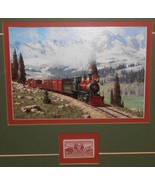 Vintage FRAMED Honoring Railroad Engineers of America THREE CENT POSTAGE... - $53.69 CAD