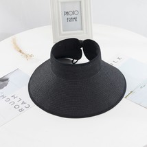 2022 New Women Summer s Hat Foldable  Hat Large  Beach Hat Straw Hats Chapeau Fe - £151.87 GBP