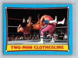 Two-Man Clothesline #22 1987 Topps WWF The Hart Foundation - £1.55 GBP