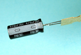 10pcs Nichicon PM 470uf 16v 105C Radial Electrolytic Capacitor Low ESR - $6.75