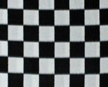 Fleece Racing Check Black &amp;White Checks Checkered Squares Fabric Print A... - $7.97