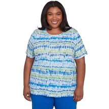 Plus Size Alfred Dunner Tie Dye Chicklet Tee, Women&#39;s, Size: 3XL, Blue Team - $28.95
