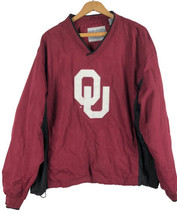 Oklahoma Sooners Windbreaker Pullover Medium Mens University OU Campus Y2K Vtg - £29.21 GBP