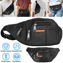Mens Women Waist Bag Fanny Pack Hip Belt Bum Adjustable Pouch Sport Travel Purse - £16.59 GBP