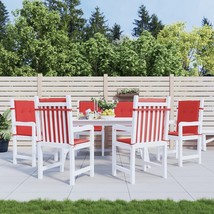  Lowback Chair Cushion Set of 6 Red Oxford fabric (100% polyester) - $210.61 CAD