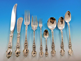 Violet by Wallace Sterling Silver Flatware Service for 8 Set 77 pcs no monograms - $4,108.50