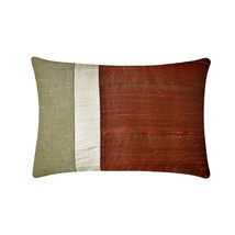Rust Silk Essence - Rust Silk Lumbar Pillow Cover - £20.86 GBP+