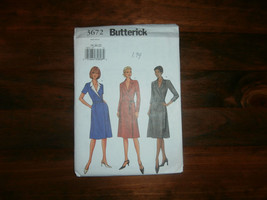 Butterick 3672 Size 18 20 22 Misses&#39; Dress A-Line Wrap Easy - £10.11 GBP