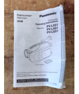 Instruction Manual for Panasonic VHSC Camcorder PV-L551, PV-L601, &amp; PV-L651 - £6.38 GBP