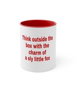 Think Outside The Box Accent White Coffee Mug, 11oz | BAcwM - £12.37 GBP