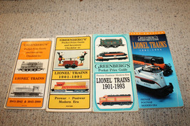 4 Greenberg Lionel Trains Pocket Guides 1988 1991 1993 1994 - £8.66 GBP