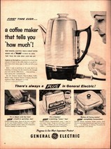 1958 GE Coffee Maker Tells You How Much Vintage Print Ad nostalgic a6 - $24.11