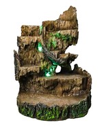 Rustic Forest Tree Steppes Faux Wooden LED Display Stand Figurine For Mi... - $56.99