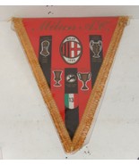 RARE Vintage A.C. Milan 13&quot; MULTI-CHAMPIONSHIP Pennant Flag Soccer Futbol - €42,26 EUR