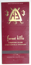Forest Hills Country Club - Chesterfield, Missouri 30 Strike Matchbook C... - £1.39 GBP