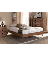 Mabyn Walnut Brown Queen Size Platform Bed - $423.25 CAD