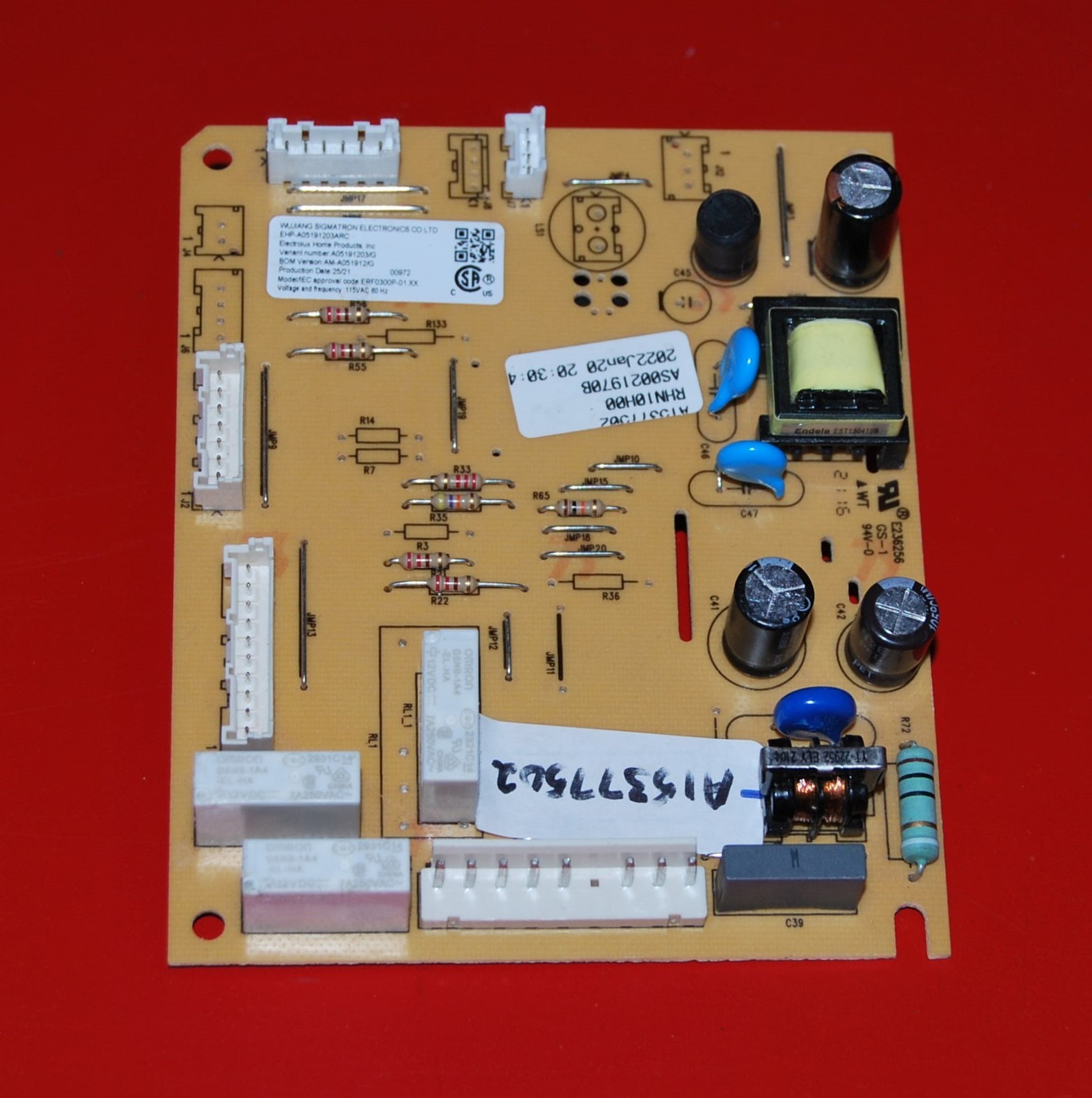 Frigidaire Refrigerator Control Board - Part # A15377502 | A05191203/G - $94.00